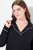 Ulla Popken 823030 Pyjama à col chemise Noir - Pyjamas/vêtements de détente - 