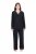 Ulla Popken 823030 Pyjama à col chemise Noir - Pyjamas/vêtements de détente - 