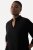 Ulla Popken 823290 Robe mi-longue à col V Noir - Robes midi - Robes midi grande taille