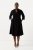 Ulla Popken 823290 Robe mi-longue à col V Noir - Robes midi - Robes midi grande taille
