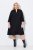 Ulla Popken 823290 Robe mi-longue à col V Noir - Robes midi - Robes midi grande taille