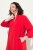 Ulla Popken 823290 Robe trapèze à poches Rouge - Robes midi - Robes midi grande taille