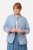 Ulla Popken 823538 Blazer en lin mélangé à col montant Bleu clair - Blazers - Blazers grande taille pour femme