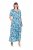 Ulla Popken 824966 Robe chemise fleurie Bleu marine - Robes chemise - 