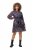 Ulla Popken 824976 Robe imprimée Bleu marine - Robes midi - Robes midi grande taille