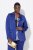 Ulla Popken 826161 Blazer texturé à poches à rabat Bleu marine - Blazers - Blazers grande taille pour femme