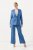 Ulla Popken 826163 Pantalon de tailleur large Bleu denim - Pantalons en tissu - Pantalons fluides femme grande taille