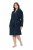 Ulla Popken 826794 Peignoir en éponge Bleu marine - Robes de chambre & peignoirs - 