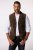 JP1880 827437 Gilet en daim à revers Marron foncé - Costumes - Costumes grandes tailles 