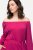 Ulla Popken 827740 Robe en jersey à manches 3/4 Rose - Robes midi - Robes midi grande taille