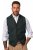 JP1880 828736 Gilet en tweed à dos tricoté Vert bouteille - Costumes - Costumes grandes tailles 