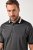 JAY-PI Quickdry Two-Tone Golf Poloshirt Black - Polos - Polos homme grande taille