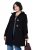 Ulla Popken 829347 Duffle-coat Noir - Manteaux - Manteaux femme grande taille