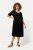 Ulla Popken 829837 Robe en lin mélangé à manches courtes Noir - Robes d'été - Robes d'été grande taille