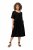 Ulla Popken 829837 Robe en lin mélangé à manches courtes Noir - Robes d'été - Robes d'été grande taille