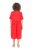 Ulla Popken 829837 Robe en lin mélangé à manches courtes Rouge - Robes d'été - Robes d'été grande taille
