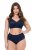 Ulla Popken 830094 Culottes en dentelle lot de 2 Bleu marine - Culottes - 
