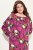 Ulla Popken 830151 Robe fleurie Rose - Robes maxi - Robes maxi grande taille