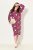 Ulla Popken 830151 Robe fleurie Rose - Robes maxi - Robes maxi grande taille