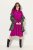 Ulla Popken 830615 Robe à manches longues et volants Lilas - Robes midi - Robes midi grande taille