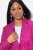 Ulla Popken 830767 Blazer effet froissé Magenta - Blazers - Blazers grande taille pour femme