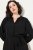 Ulla Popken 831004 Robe mi-longue à manches longues Noir - Robes maxi - Robes maxi grande taille