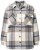 Ulla Popken 831641 Surchemise à carreaux en laine mélangée Anthracite - Vestes - Vestes femme grande taille