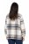 Ulla Popken 831641 Surchemise à carreaux en laine mélangée Anthracite - Vestes - Vestes femme grande taille