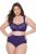 Ulla Popken 831866 Culottes taille haute en dentelle lot de 3 Bleu roi - Culottes - 