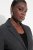 Ulla Popken 832935 Blazer à chevrons aux reflets métallisés Gris - Blazers - Blazers grande taille pour femme