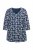 Ulla Popken Snowflake Print 3/4 Sleeve A-Line Tee Navy - T-shirts imprimés pour femme - 