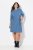 Ulla Popken 834536 Robe sweat à capuche Bleu denim - Robes sweat - 