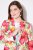 Ulla Popken 835230 Blazer fleuri en coton Rouge - Blazers - Blazers grande taille pour femme
