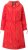 Ulla Popken 835277 Manteau long déperlant à capuche Rouge - Manteaux - Manteaux femme grande taille