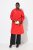 Ulla Popken 835277 Manteau long déperlant à capuche Rouge - Manteaux - Manteaux femme grande taille