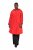Ulla Popken 835277 Manteau long déperlant à capuche Rouge - Manteaux - Manteaux femme grande taille