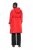Ulla Popken 835277 Manteau long déperlant à capuche Rouge - Manteaux - Manteaux femme grande taille