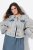 Ulla Popken 835486 Veste en jean à manches larges Bleu denim - Vestes - Vestes femme grande taille