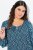 Ulla Popken 835713 Robe fleurie Bleu marine - Robes maxi - Robes maxi grande taille