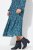 Ulla Popken 835713 Robe fleurie Bleu marine - Robes maxi - Robes maxi grande taille