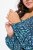 Ulla Popken 835713 Robe fleurie Bleu marine - Robes maxi - Robes maxi grande taille