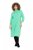 Ulla Popken 835720 Robe en maille trapèze à manches 3/4 Pétrole - Robes en maille - 