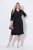 Ulla Popken 836514 Robe mi-longue à manches 3/4 Noir - Robes midi - Robes midi grande taille