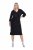 Ulla Popken 836514 Robe mi-longue à manches 3/4 Noir - Robes midi - Robes midi grande taille