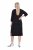 Ulla Popken 836514 Robe mi-longue à manches 3/4 Noir - Robes midi - Robes midi grande taille