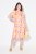 Ulla Popken 836739 Robe en lin mélangé fleurie Blanc - Robes d'été - Robes d'été grande taille