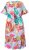 Ulla Popken 836746 Robe mi-longue fleurie à volants Bleu clair - Robes midi - Robes midi grande taille