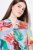 Ulla Popken 836746 Robe mi-longue fleurie à volants Bleu clair - Robes midi - Robes midi grande taille