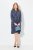 Ulla Popken 837069 Robe fleurie Bleu marine - Robes midi - Robes midi grande taille