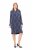Ulla Popken 837069 Robe fleurie Bleu marine - Robes midi - Robes midi grande taille